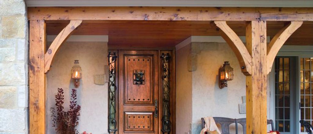 Jeld-Wen Rustic Entry Door with Beams and Corbels