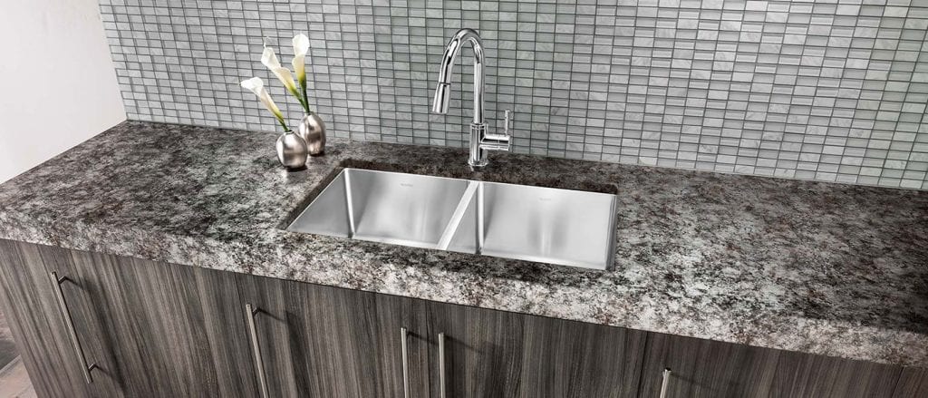 modern kitchen sink and countertop