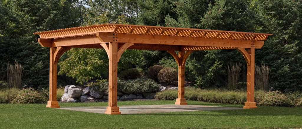 Wood Pergola Posts Beams and Corbels