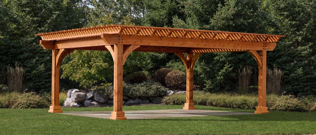 Wood Pergola Posts Beams and Corbels